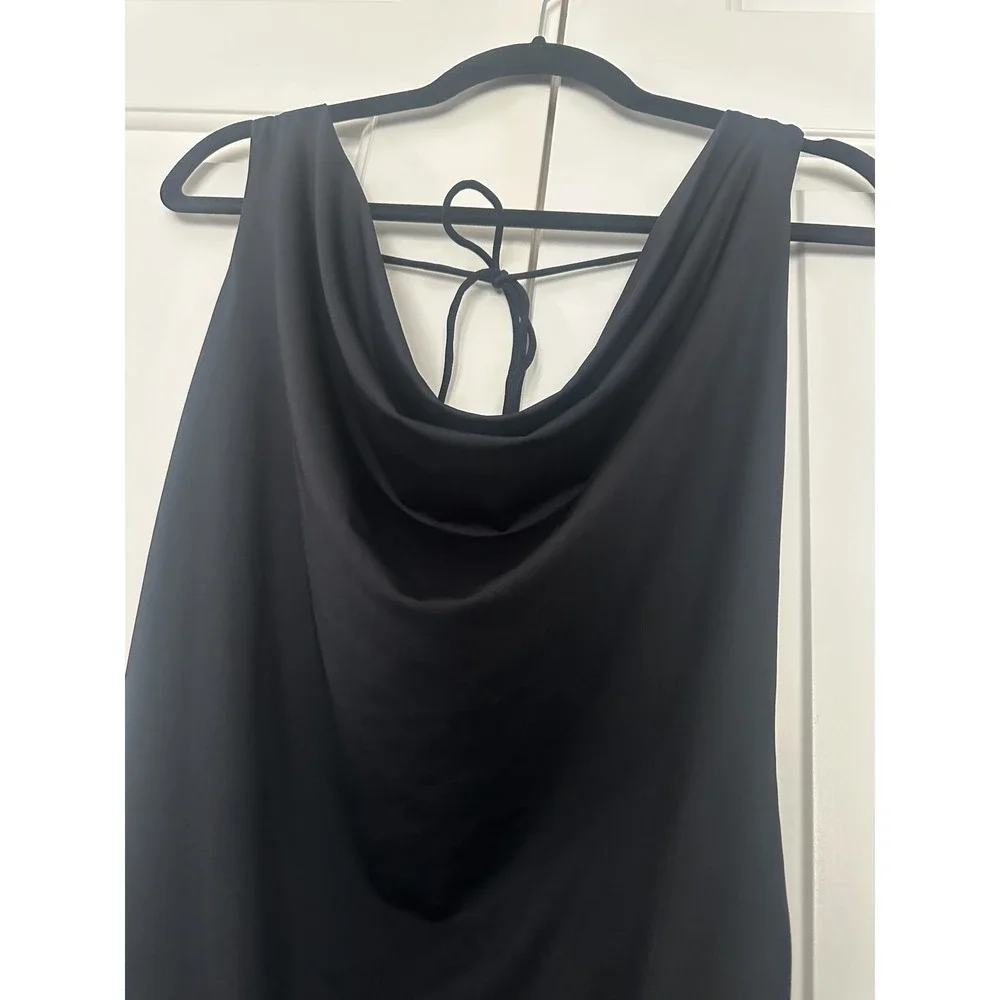 Princess Polly Dress Womens US 10 Black Cowl Neck‎ Open Back Mini Party Clubwear